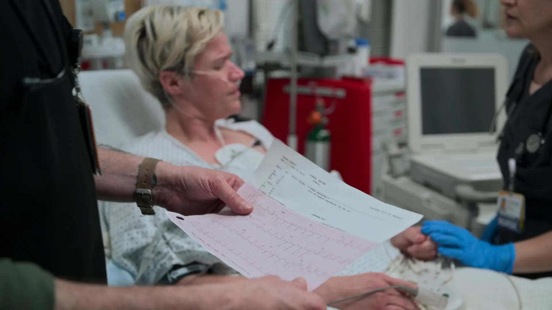 ECG 12 dérivations correctement acquis montrant un STEMI latéral.