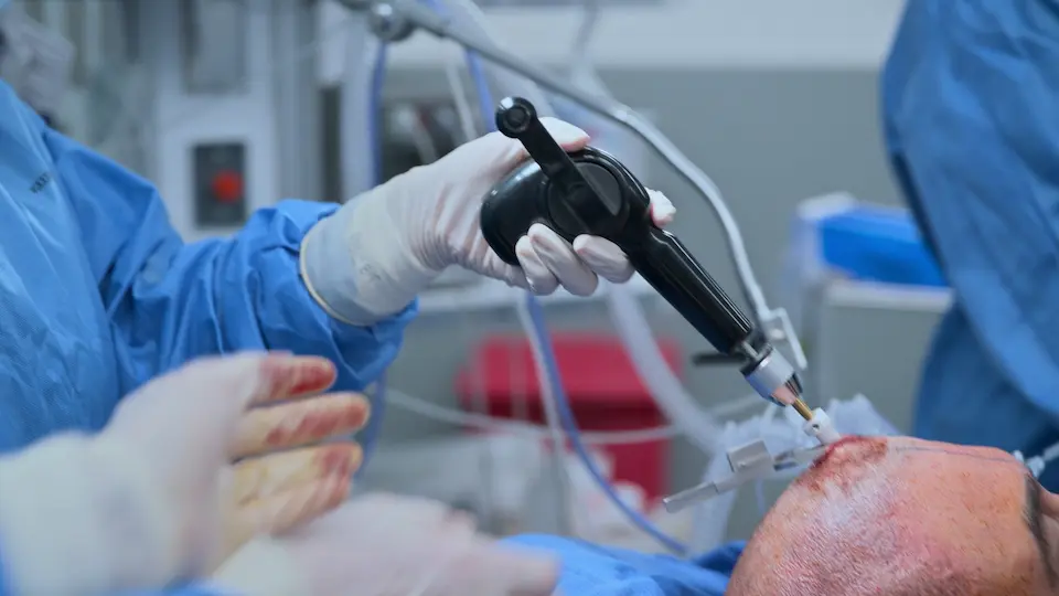 Cranial hand drill with a safety stop mechanism used for bedside EVD placement.